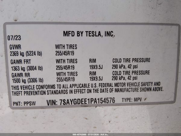 2023 TESLA MODEL Y