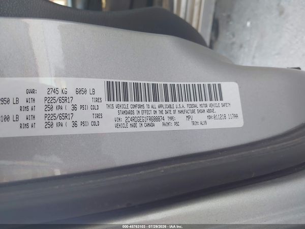 2015 DODGE GRAND CARAVAN R/T — I9