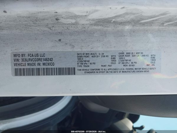 2024 RAM PROMASTER 2500