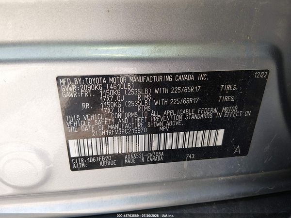 2023 TOYOTA RAV4 LE