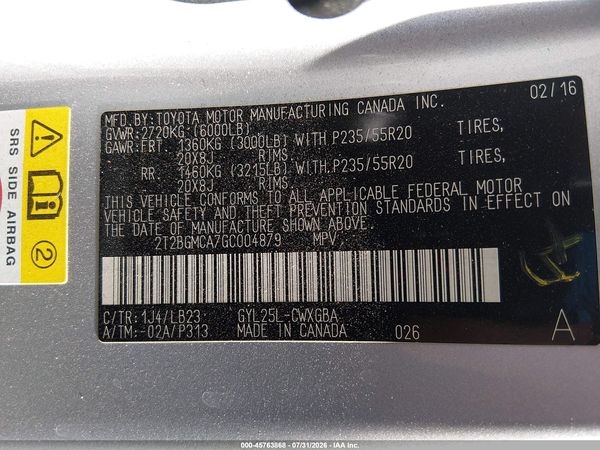 2016 LEXUS RX 450H