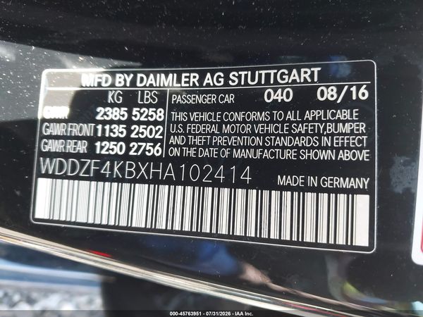 2017 MERCEDES-BENZ E 300 4MATIC