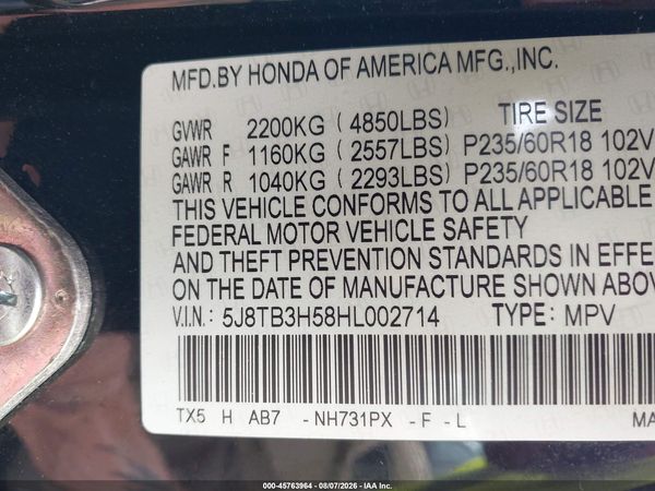 2017 ACURA RDX