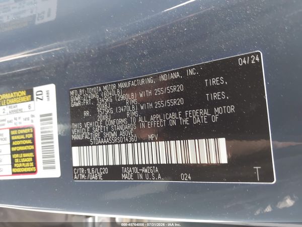 2024 TOYOTA GRAND HIGHLANDER LIMITED