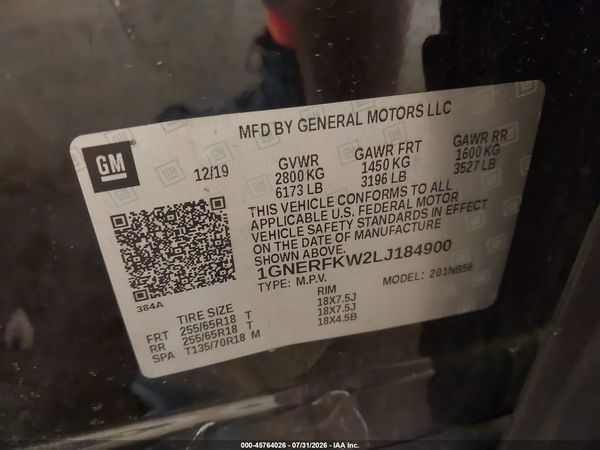 2020 CHEVROLET TRAVERSE FWD LS — I9