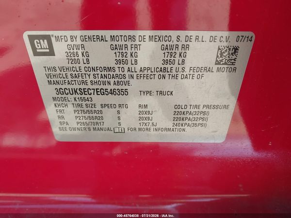 2014 CHEVROLET SILVERADO 1500 LTZ — I9