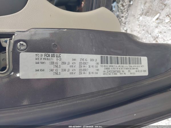 2019 DODGE GRAND CARAVAN SXT — I9