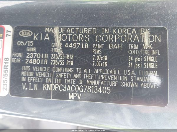 2016 KIA SPORTAGE EX