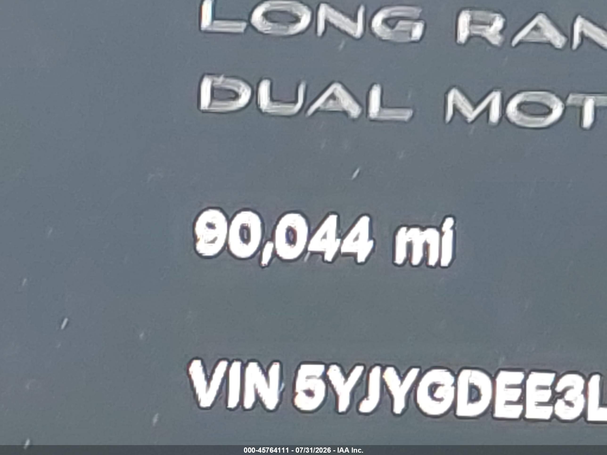 2020 TESLA MODEL Y