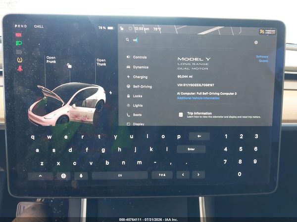 2020 TESLA MODEL Y