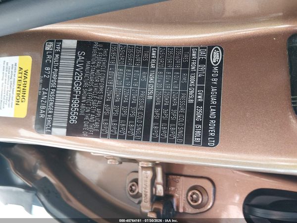 2015 LAND ROVER RANGE ROVER EVOQUE PRESTIGE
