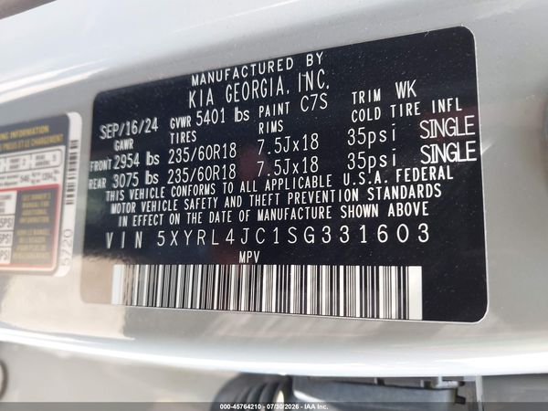 2025 KIA SORENTO S