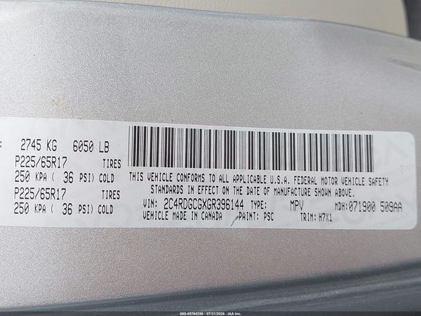2016 DODGE GRAND CARAVAN SXT