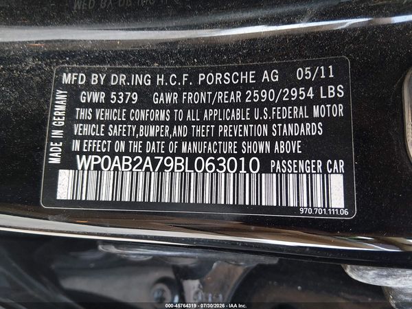 2011 PORSCHE PANAMERA 4S