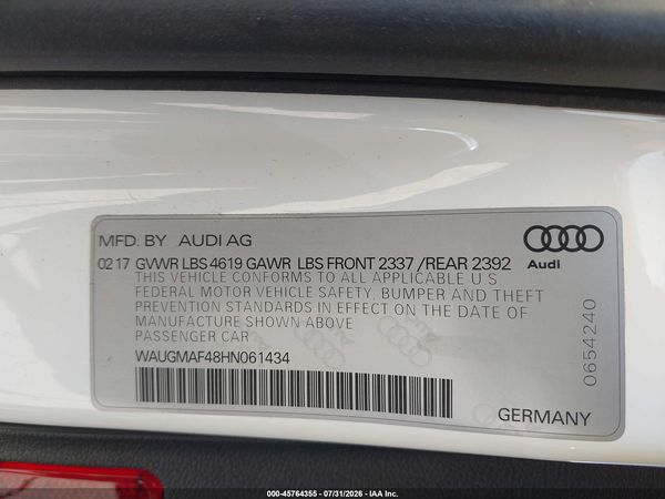 2017 AUDI A4 ULTRA PREMIUM