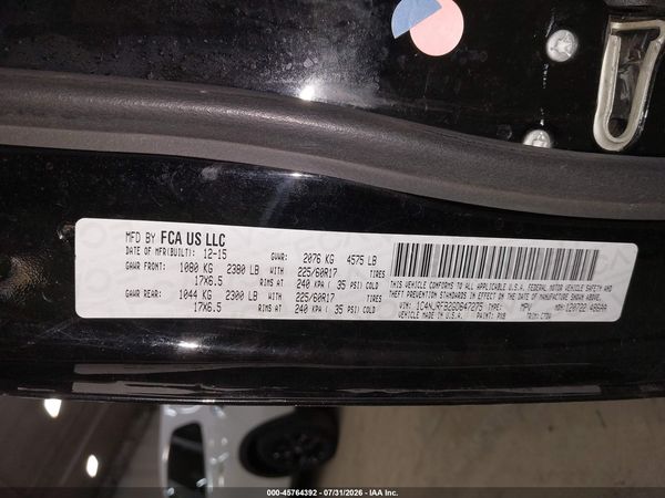 2016 JEEP PATRIOT LATITUDE
