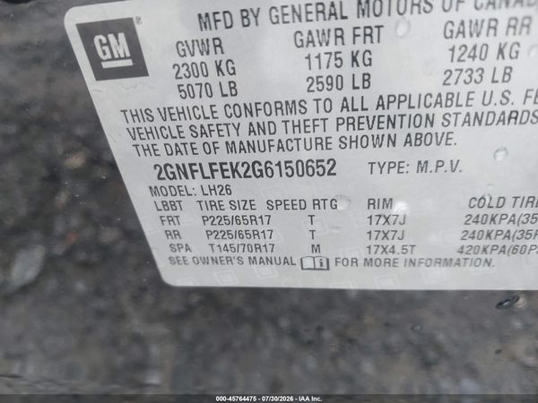 2016 CHEVROLET EQUINOX LT — I9