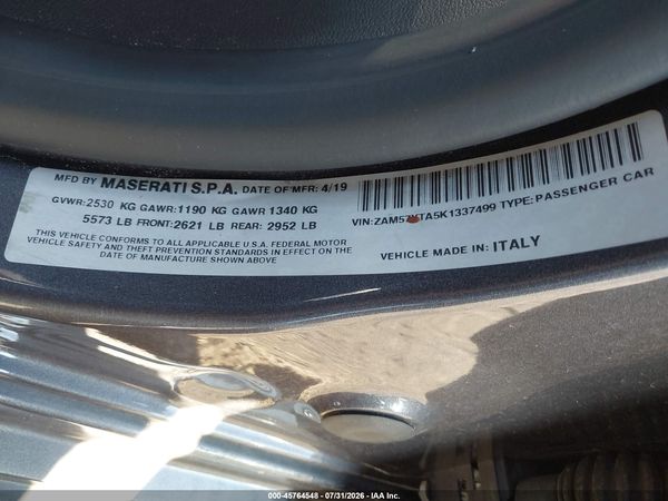 2019 MASERATI GHIBLI S Q4