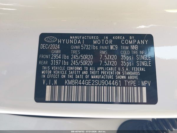 2025 HYUNDAI PALISADE SEL PREMIUM 8P