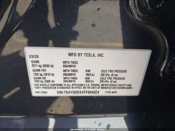 2026 TESLA MODEL Y