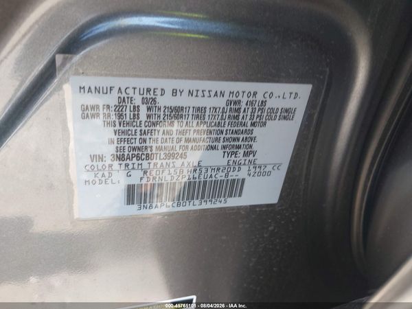 2026 NISSAN KICKS SV — I9
