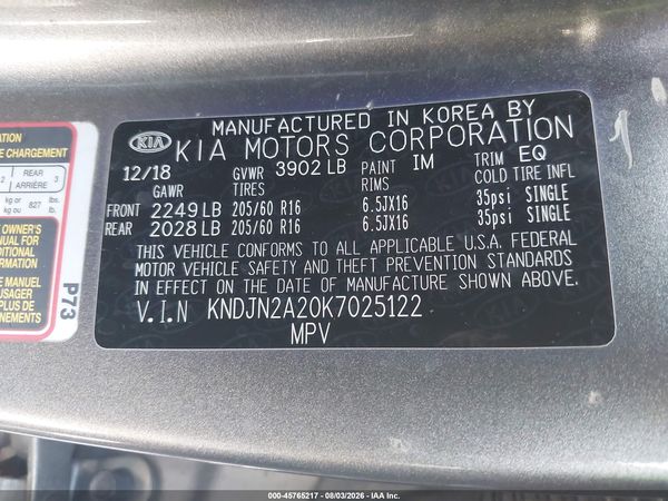 2019 KIA SOUL Base