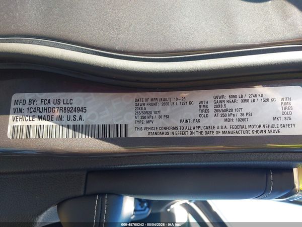 2024 JEEP GRAND CHEROKEE OVERLAND 4X4