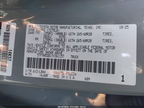 2026 TOYOTA TUNDRA