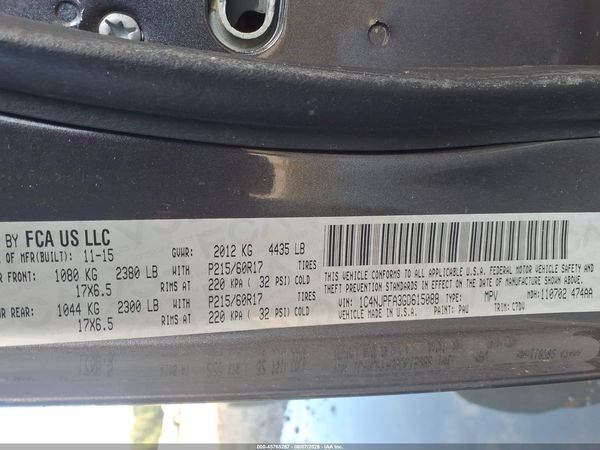 2016 JEEP PATRIOT LATITUDE
