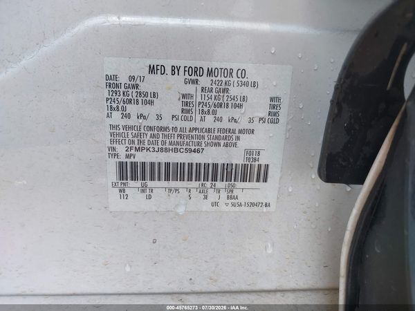 2017 FORD EDGE SEL