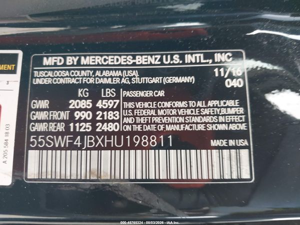 2017 MERCEDES-BENZ C 300 C300