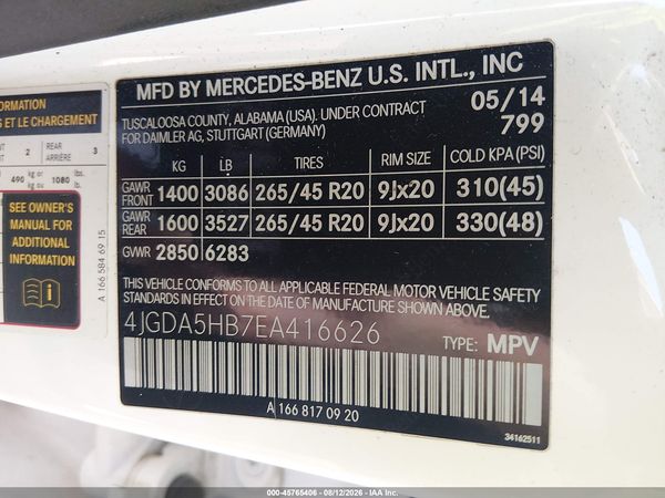 2014 MERCEDES-BENZ ML 350 4MATIC