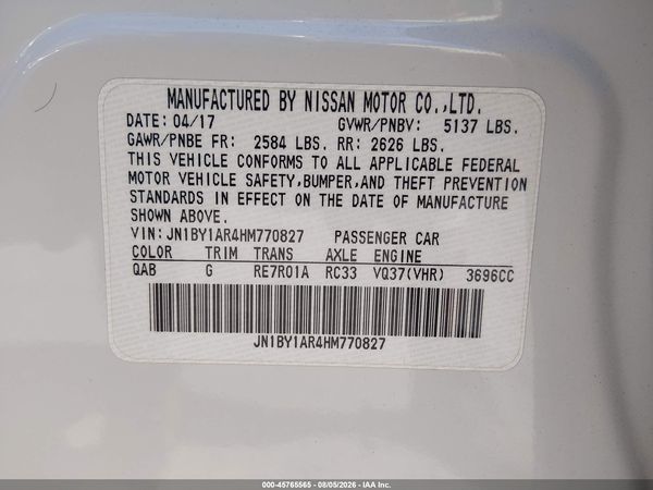 2017 INFINITI Q70 3.7X