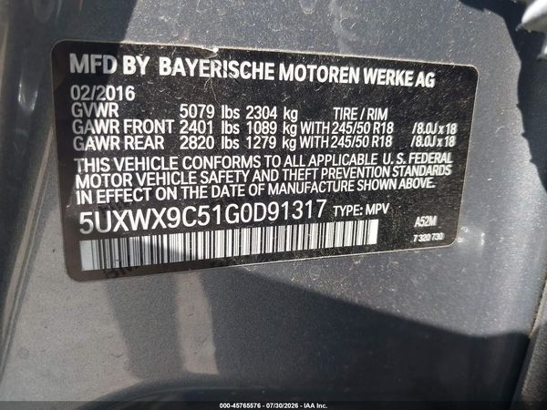 2016 BMW X3 XDRIVE28I