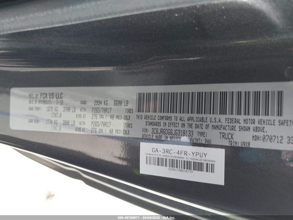 2018 RAM 1500 TRADESMAN  4X2 8' BOX