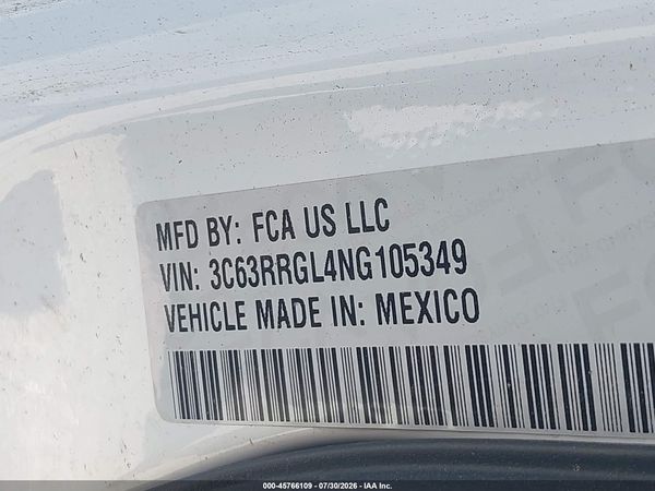 2022 RAM 3500 TRADESMAN  4X4 8' BOX