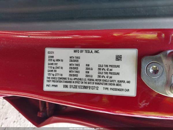 2021 TESLA MODEL 3
