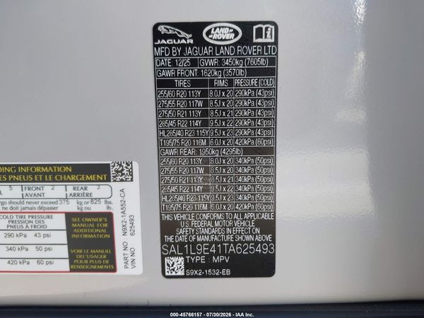 2026 LAND ROVER RANGE ROVER SPORT P460E DYNAMIC SE