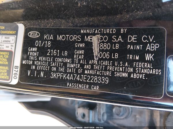 2018 KIA FORTE LX
