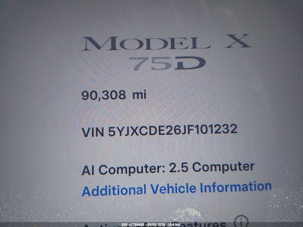 2018 TESLA MODEL X 100D/75D/P100D