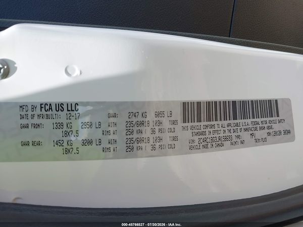 2018 CHRYSLER PACIFICA TOURING L