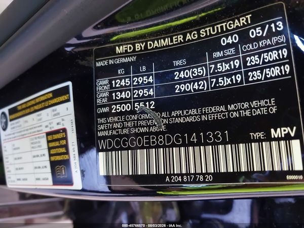 2013 MERCEDES-BENZ GLK 250 BLUETEC 4MATIC