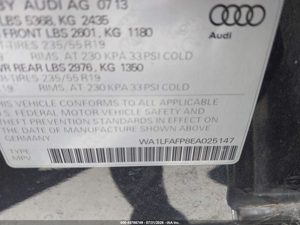2014 AUDI Q5 2.0T PREMIUM