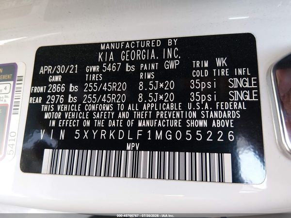 2021 KIA SORENTO SX PRESTIGE