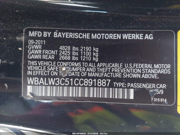 2012 BMW 640I