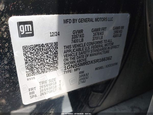 2025 CHEVROLET TAHOE 2WD LS — I9