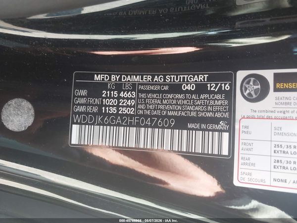 2017 MERCEDES-BENZ SL 450 SL450