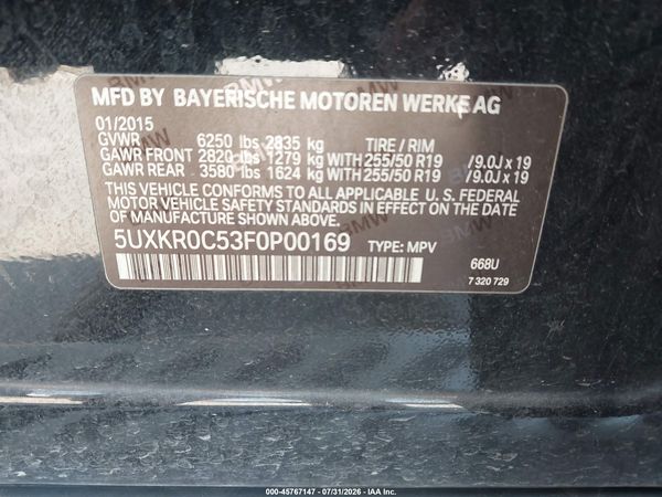 2015 BMW X5 XDRIVE35I