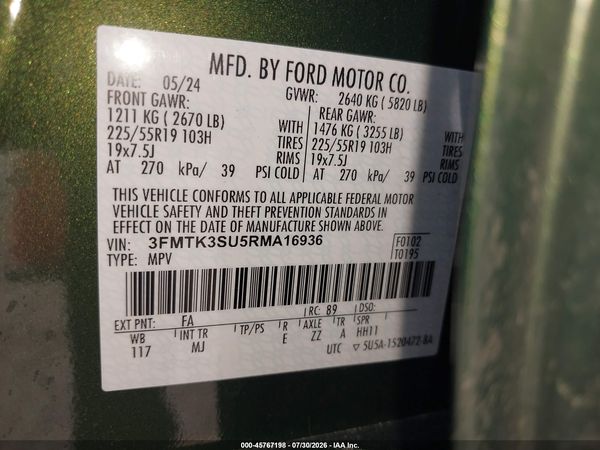 2024 FORD MUSTANG MACH-E PREMIUM