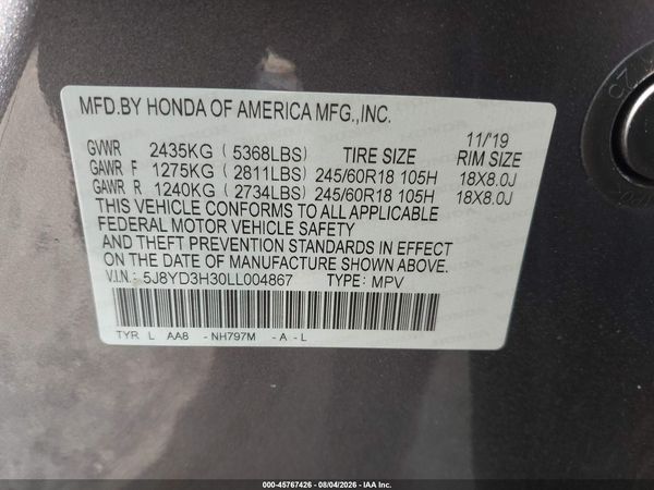 2020 ACURA MDX STANDARD